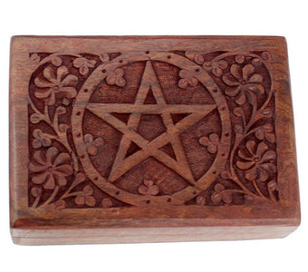 Engraved Pentacle Box -- DragonSpace