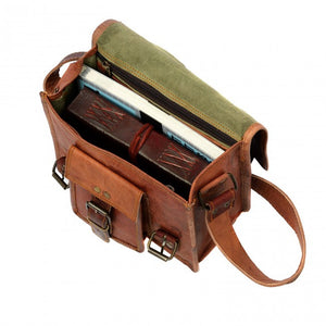 Small Brown Leather Satchel -- DragonSpace