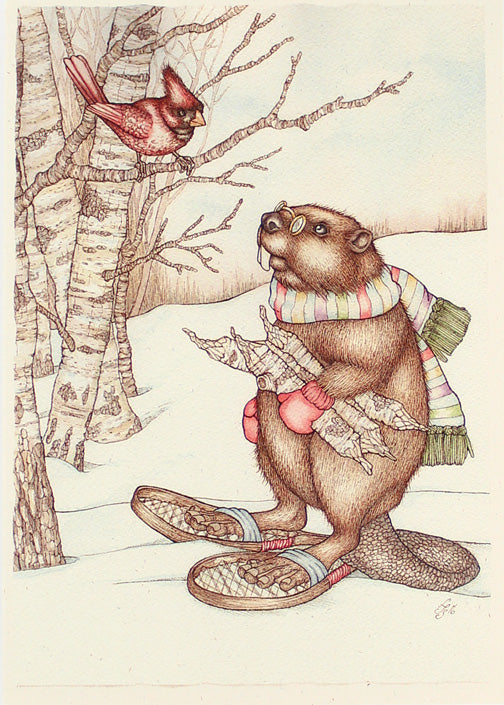Beaver & Cardinal Card