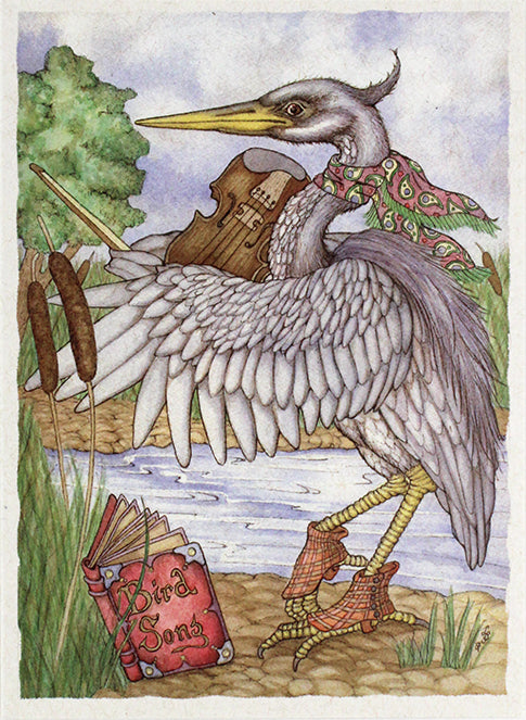 Heron Bird Song Card