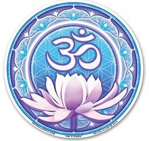 Om Lotus Window Sticker