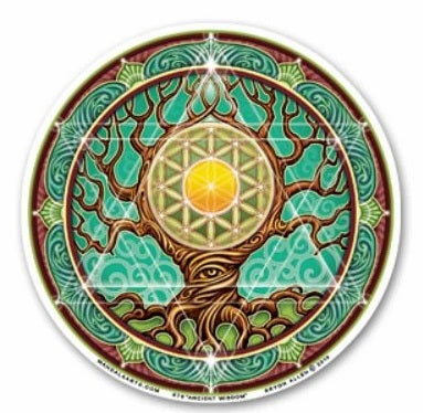 Ancient Wisdom Tree Window Sticker