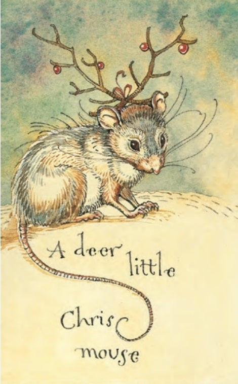 Deer Little Chrismouse Notecard