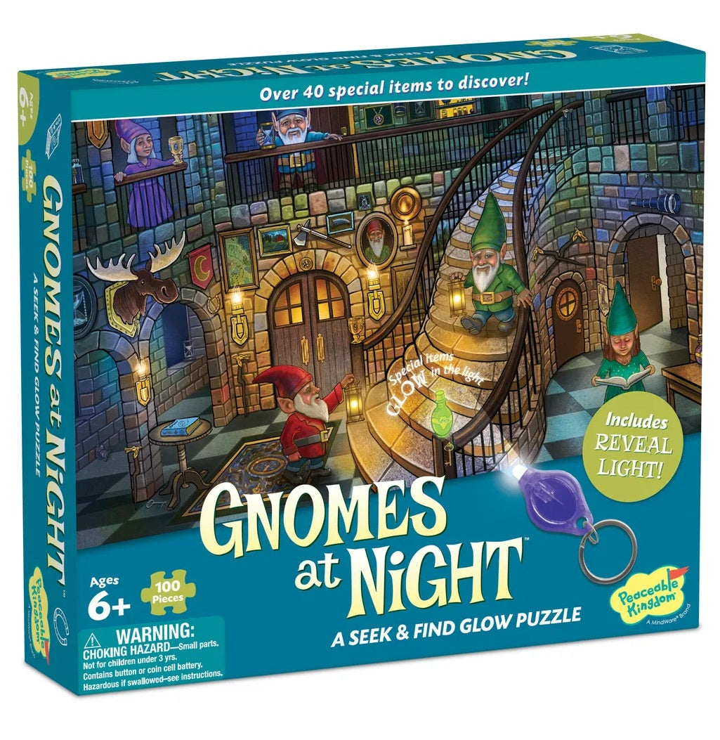 Gnomes at Night Seek & Find Glow Puzzle