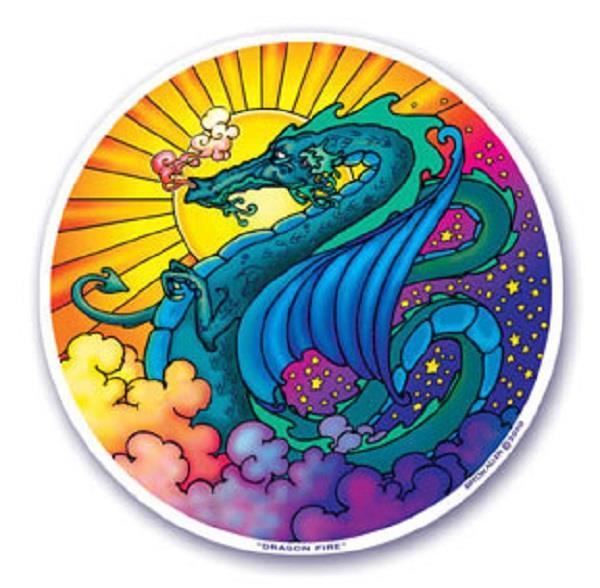 Dragon Fire Window Sticker