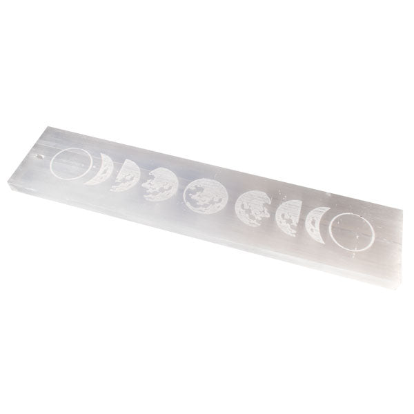 Selenite Moon Phase Incense Holder