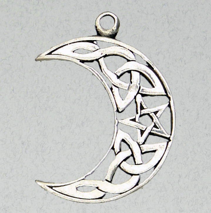 Crescent Moon Pentacle Necklace