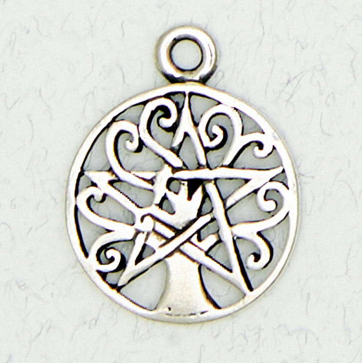 Pentacle with Tree Necklace