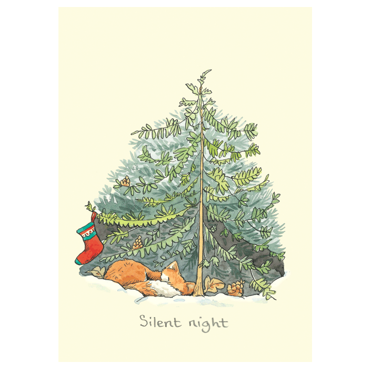 Silent Night Fox Card