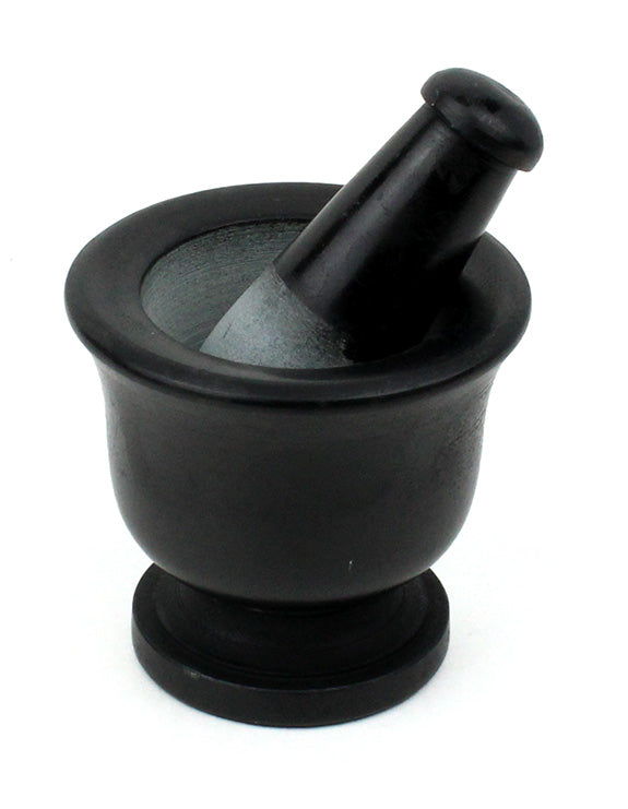 Black Soapstone Mortar & Pestle