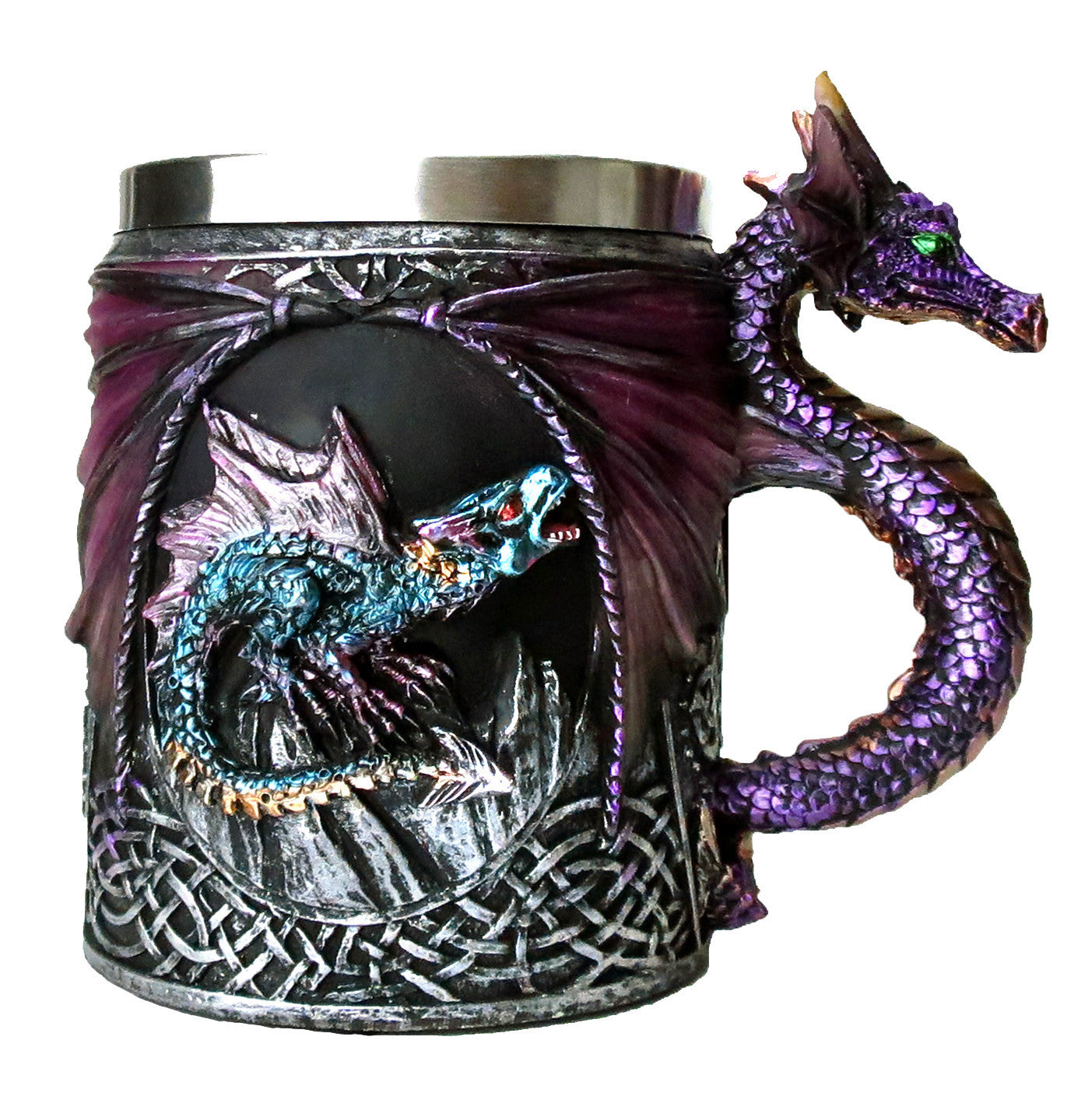 Purple Dragon Handle Mug
