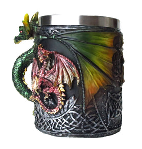 Green Dragon Handle Mug -- DragonSpace