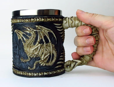 Skeleton Dragon Mug -- DragonSpace