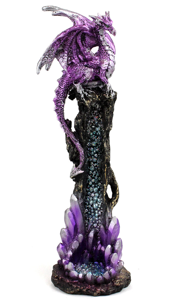 Geode Dragon Incense Tower