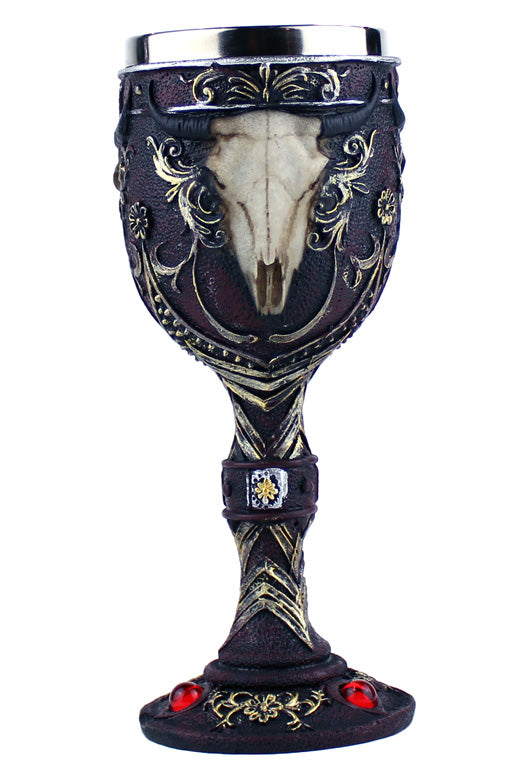 Longhorn Bull Skull Goblet