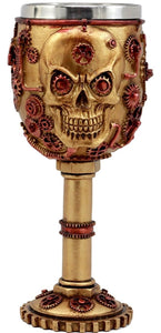 Steampunk Copper Skull Goblet -- DragonSpace