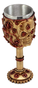Steampunk Copper Skull Goblet -- DragonSpace