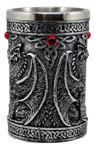 Silver Dragon Tankard Mug -- DragonSpace