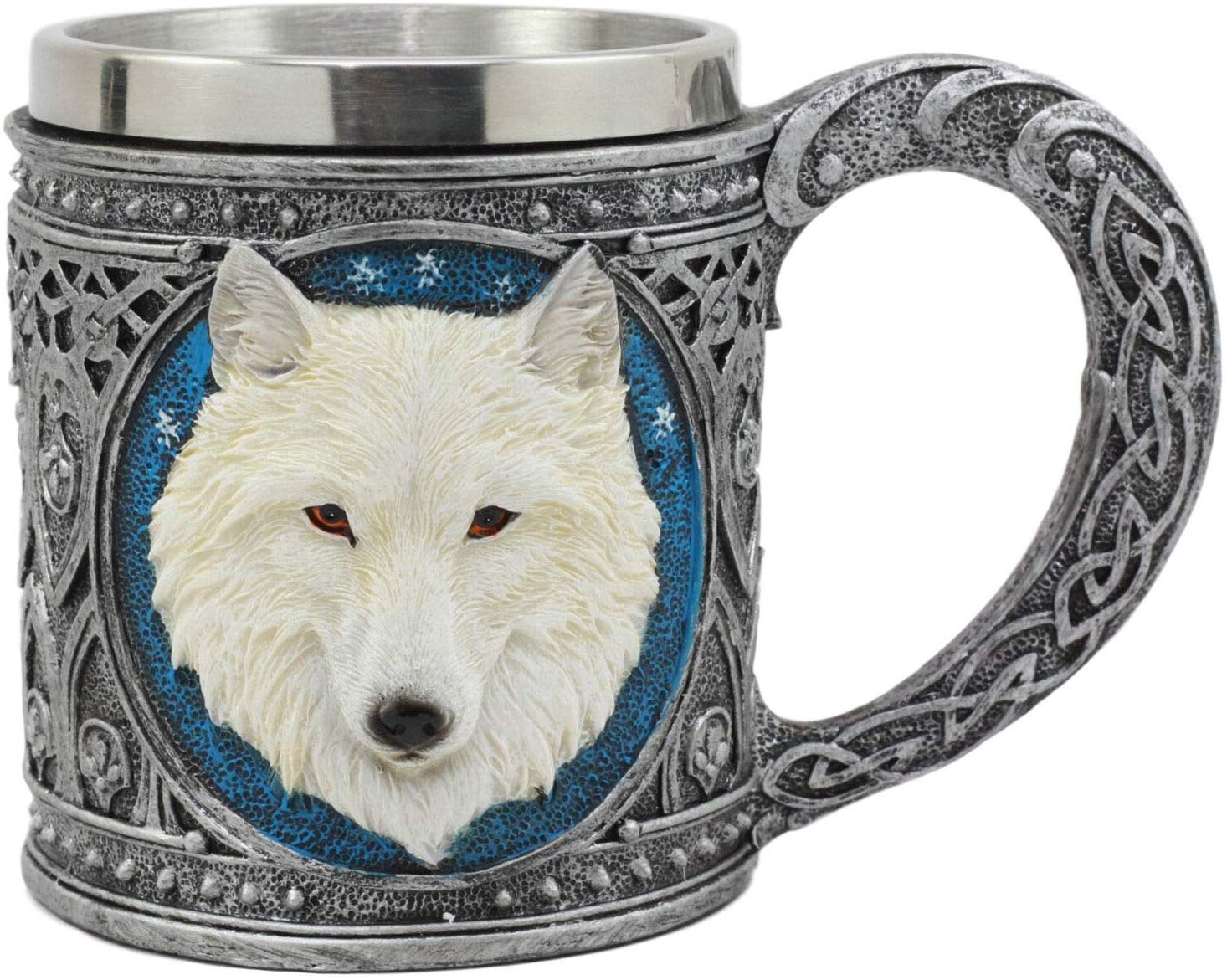 White Wolf Head Mug