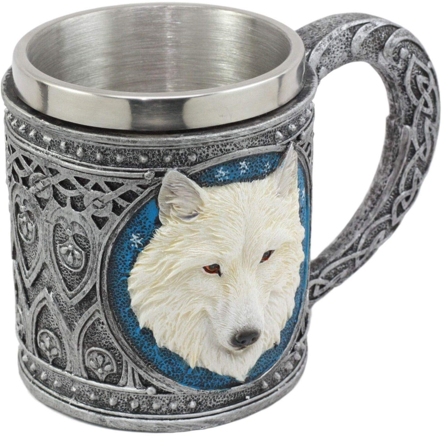White Wolf Head Mug