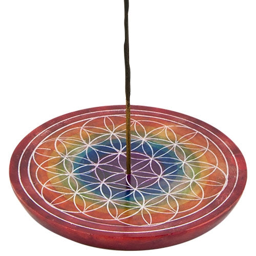 Flower of Life Soapstone Incense Burner