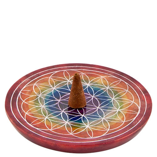 Flower of Life Soapstone Incense Burner