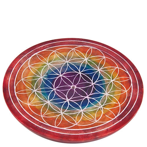 Flower of Life Soapstone Incense Burner