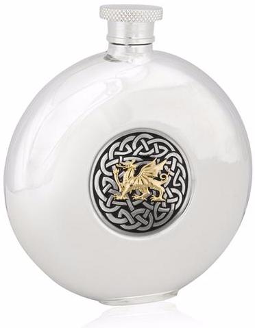 Celtic Dragon Round Flask -- DragonSpace