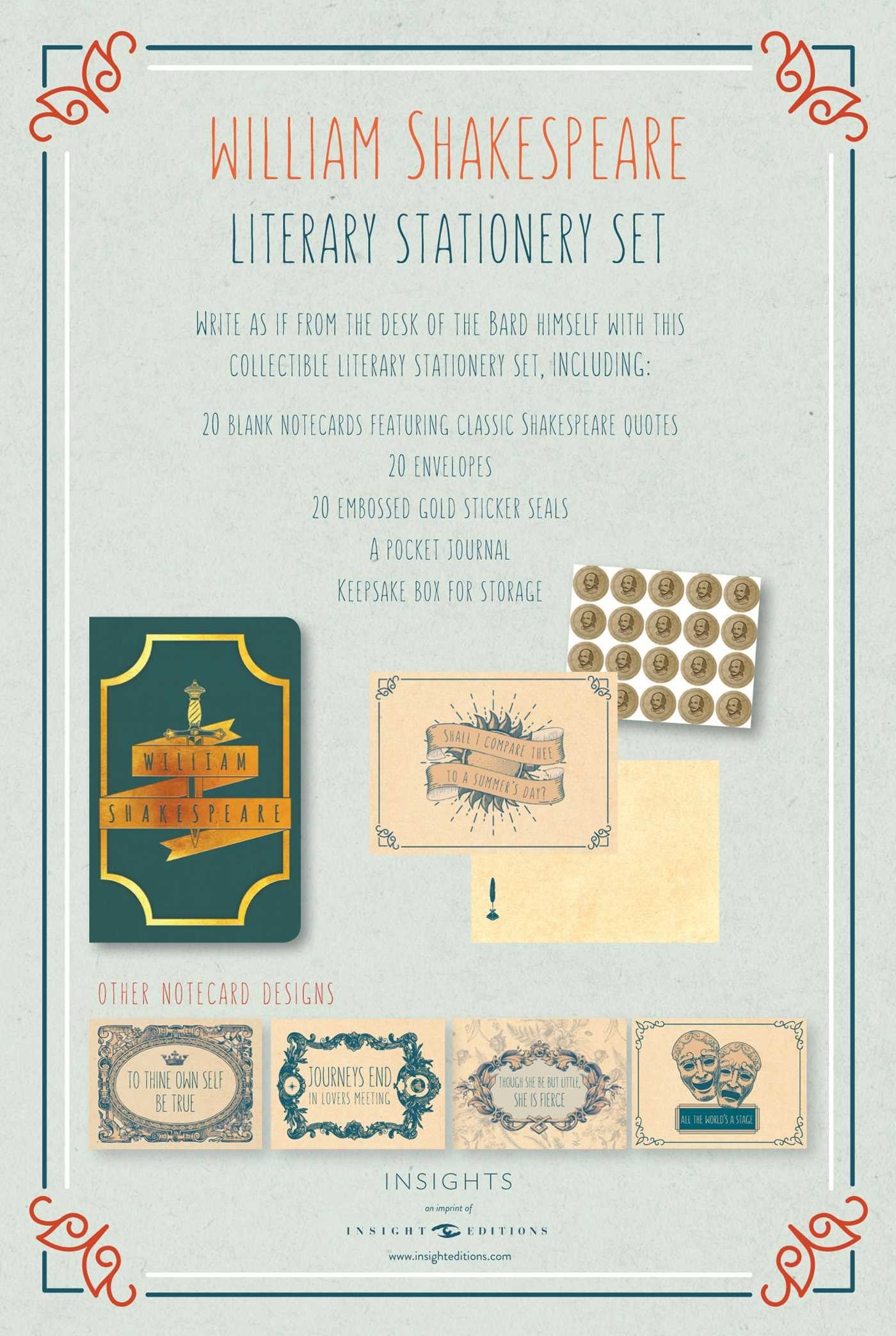 William Shakespeare Stationery Set