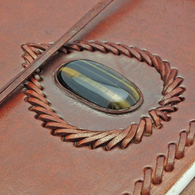 Medium Leather Album with Gemstone