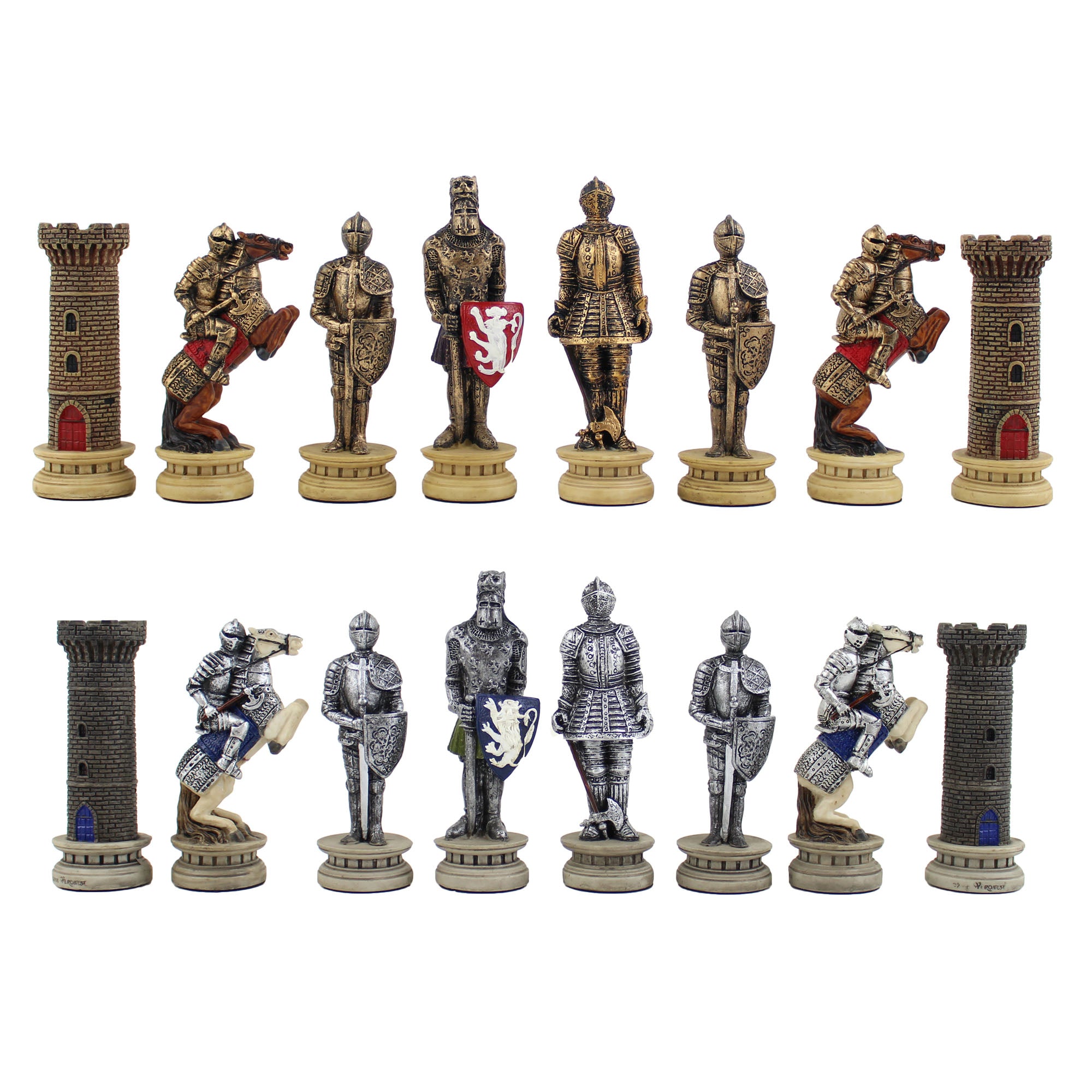 Knights in Armor Chess Pieces